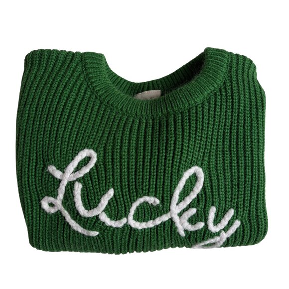 Sweet Wink - Lucky St. Patrick's Day Knit Sweater (Green) - Size 2T - Picture 2 of 6